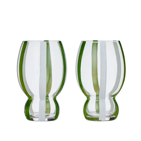 Kimi S/2 Wine Glass | Green/White