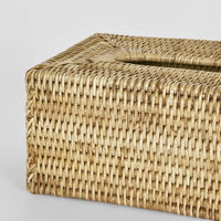 Paume Rattan Rectangle Tissue Box Natural