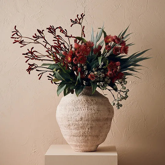 Ceramic Vase Urn Sierra | White Tan