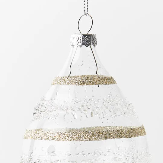 Ornament Finial Glitter | Champagne