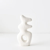 Ceramic Statue Object Cora | White Chalk