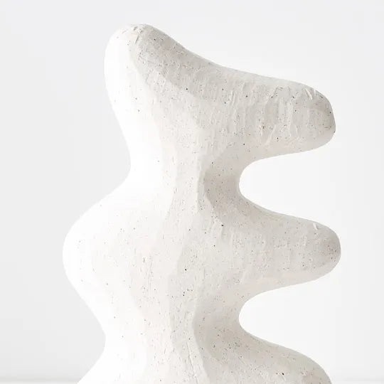 Ceramic Statue Object Cora | White Chalk