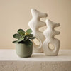Ceramic Statue Object Cora | White Chalk