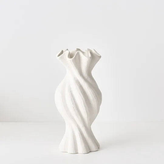 Gustel Twist Vase | White