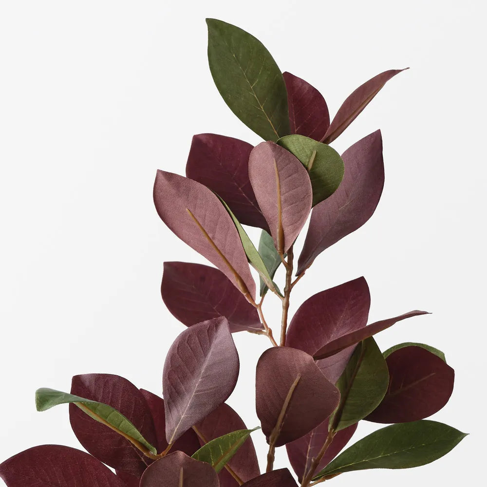 Pomegranate Leaf Spray Burgundy Green