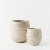 Pot Silos Ivory Travertine