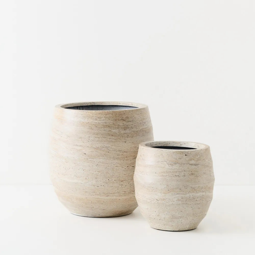 Pot Silos Ivory Travertine