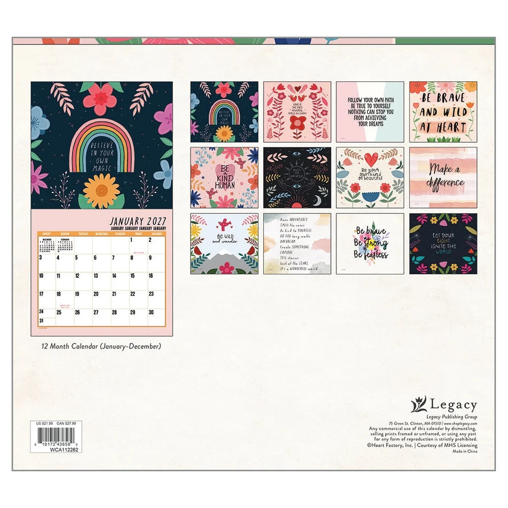 Live Laugh Love 2027 | Wall Calendar