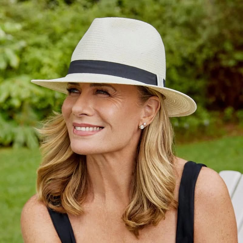Clarence Glazed Fedora | Straw Ivory