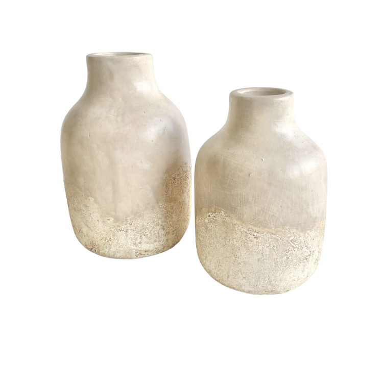 Genoa Vase White Stone | Small