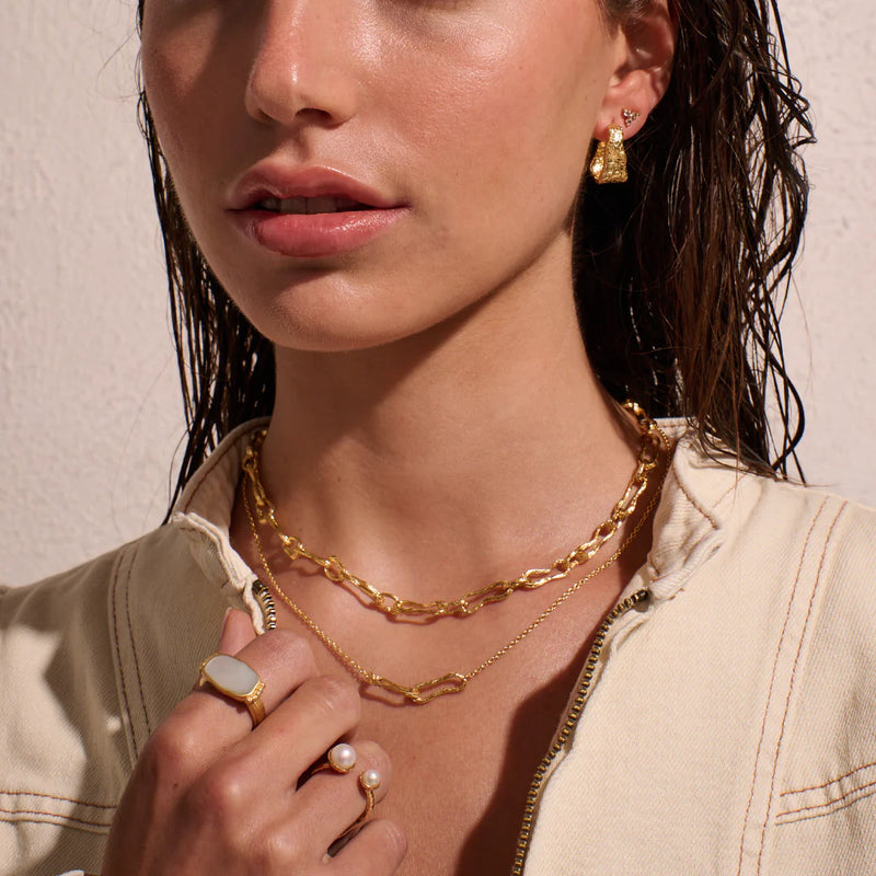 Eterna Interlink Necklace | 18KT Yellow Gold Plate