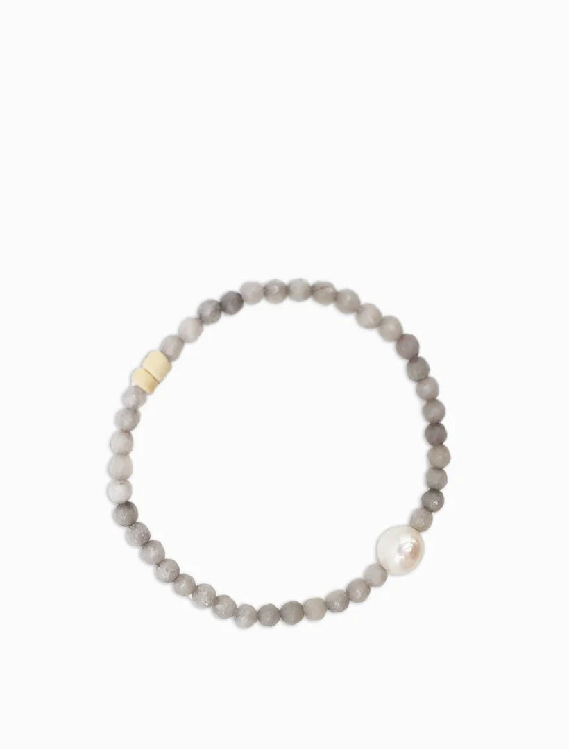 Stone and Pearl Bracelet