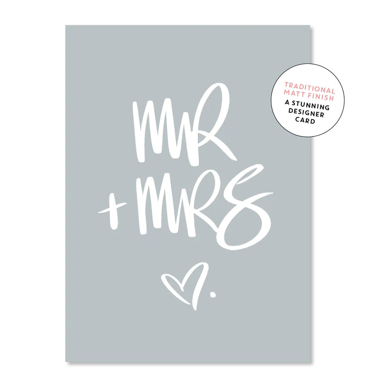 Mr & Mrs Matte Grey | Greeting Card