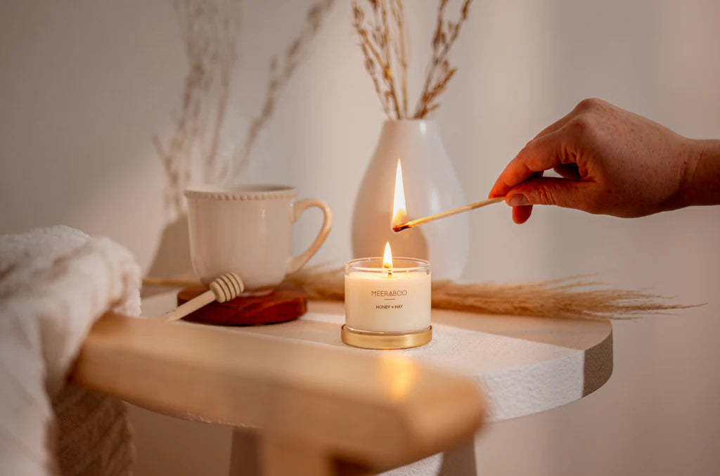 Mini Honey + Hay Gold Lid Soy Candle