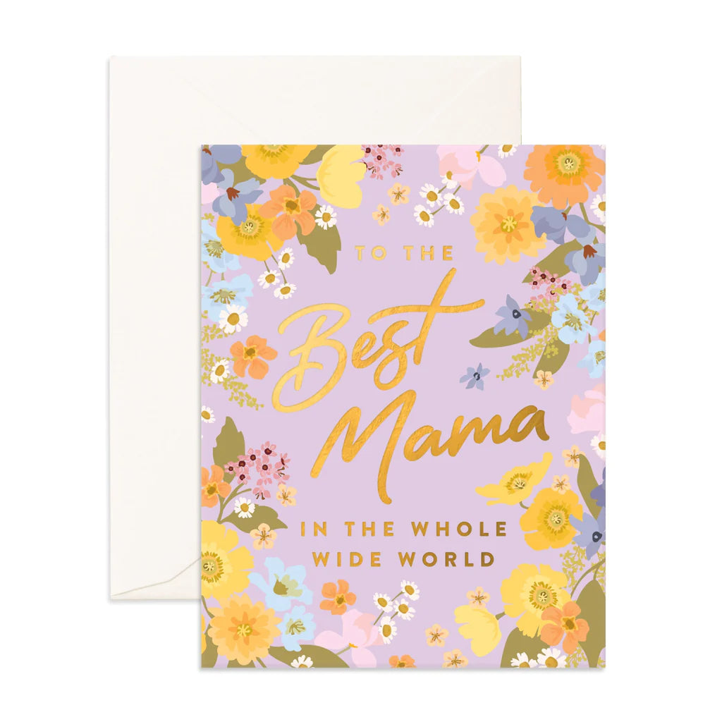 Best Mama World Spring Greeting Card