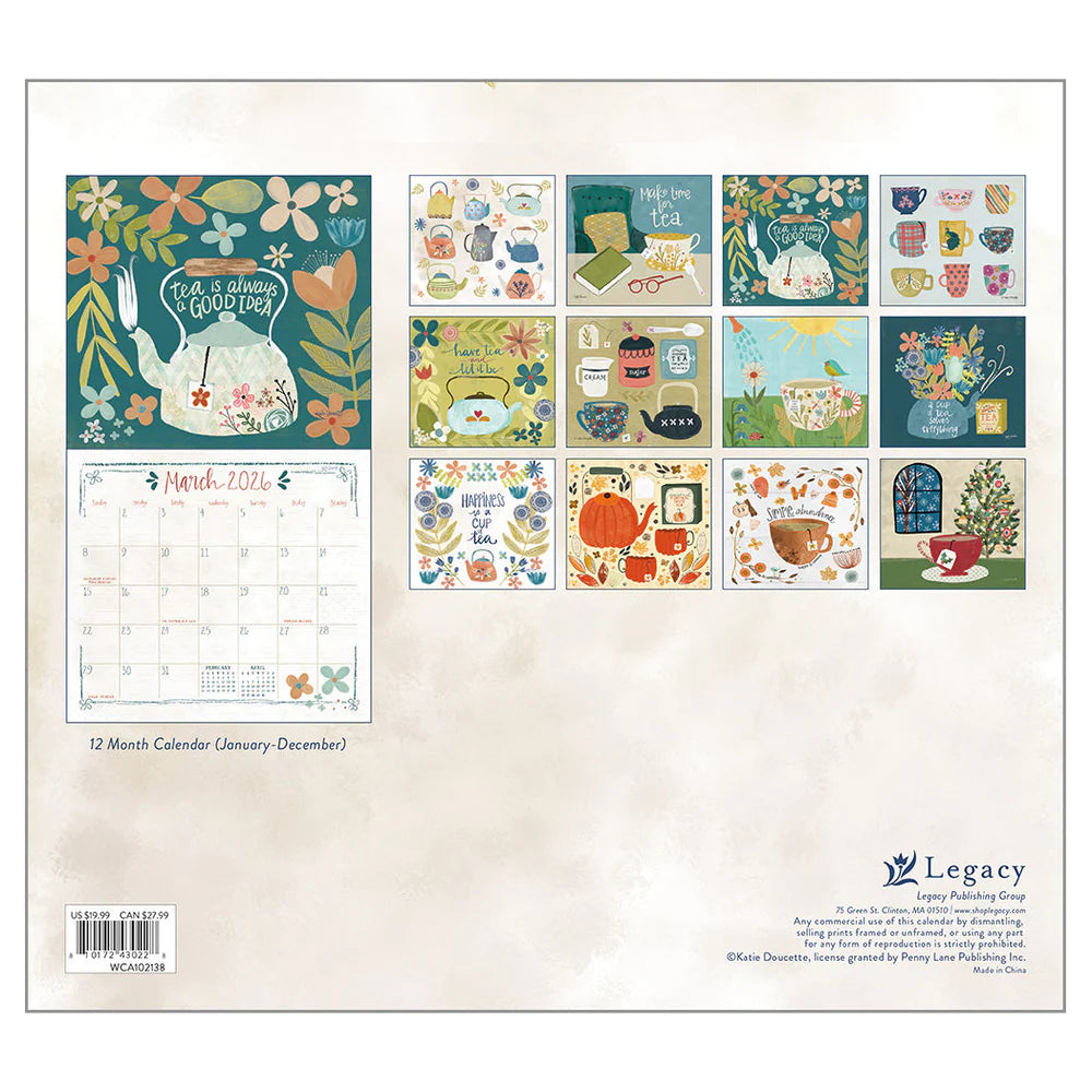 Tea Time 2026 | Wall Calendar