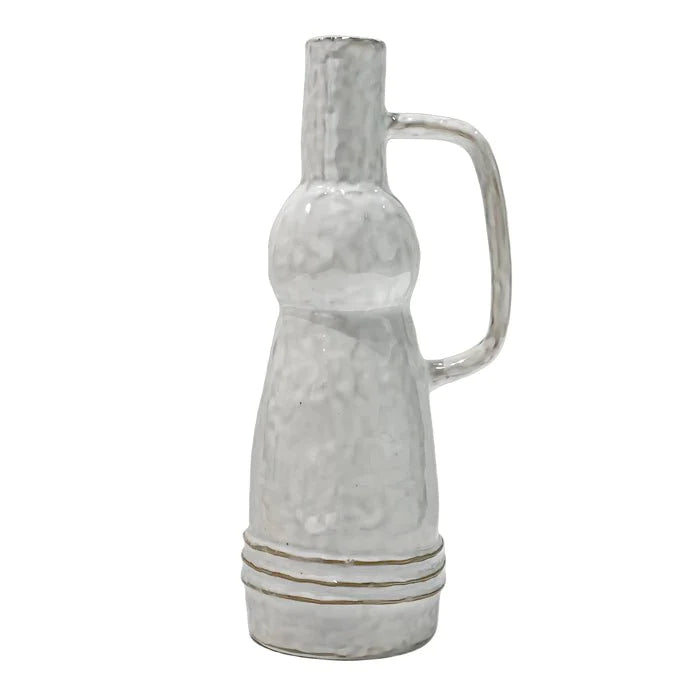 Lex Ceramic White Stripe Jug