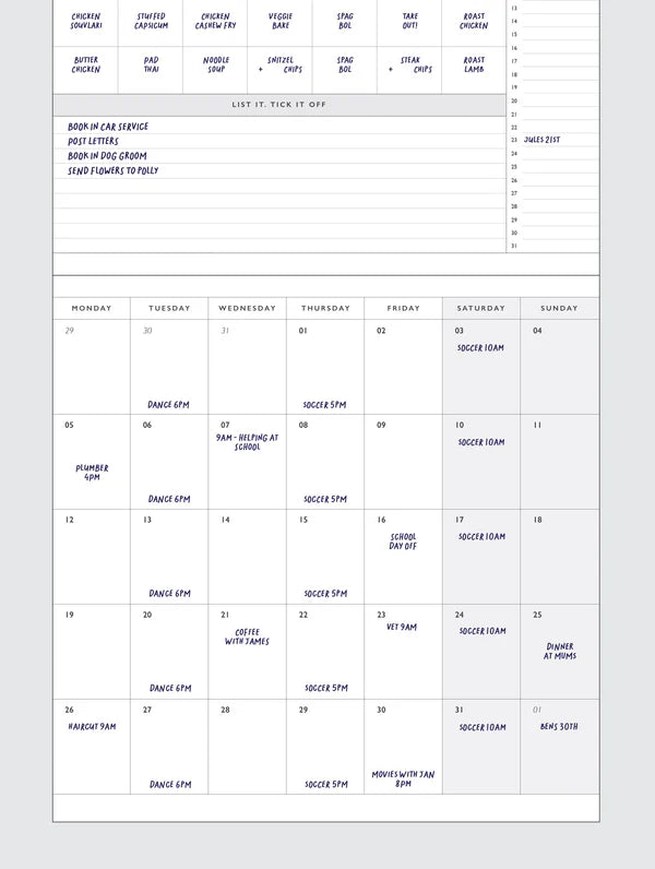2026 Linen Planner & Calendar | Rose