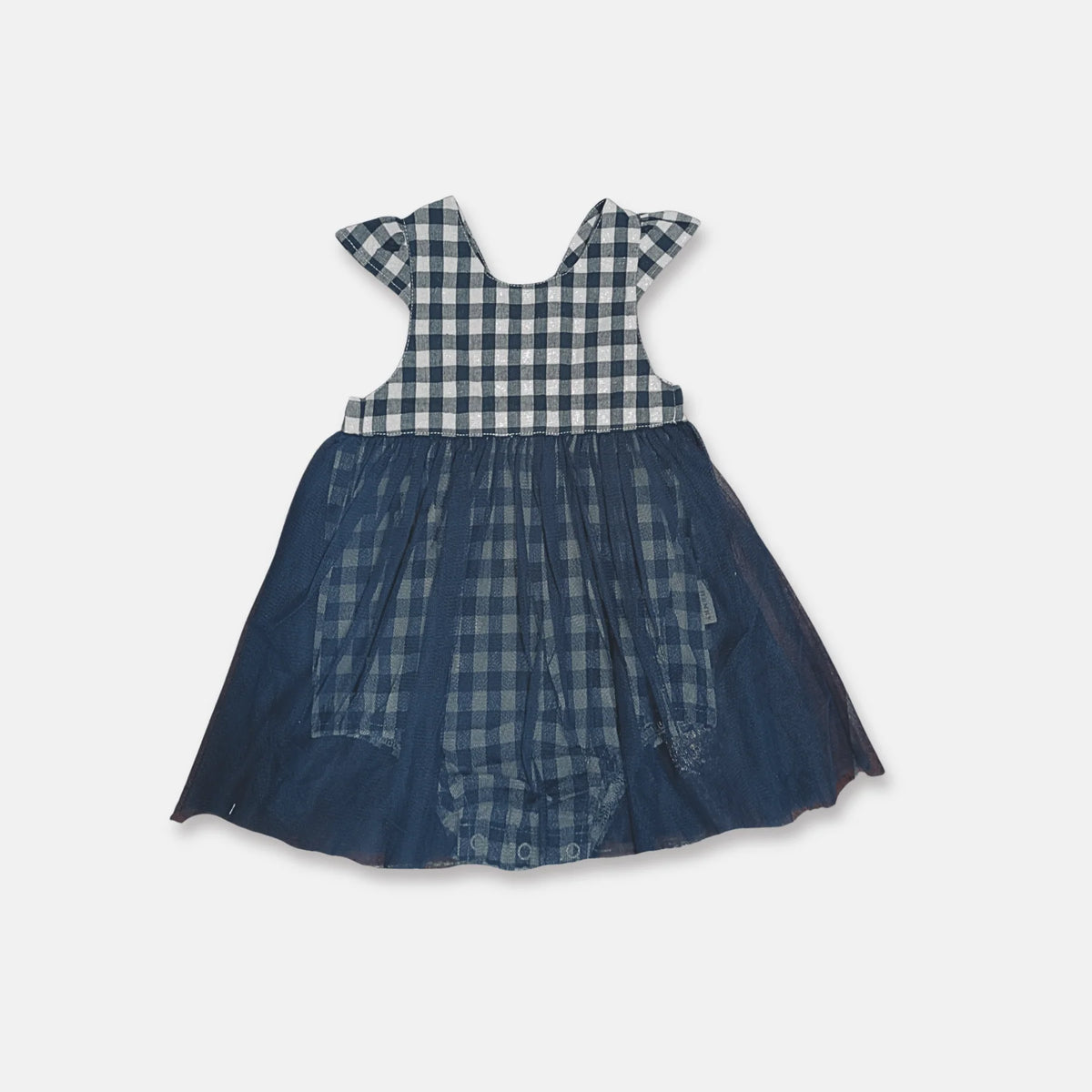 Baby Girls Lottie Dress | Navy Check