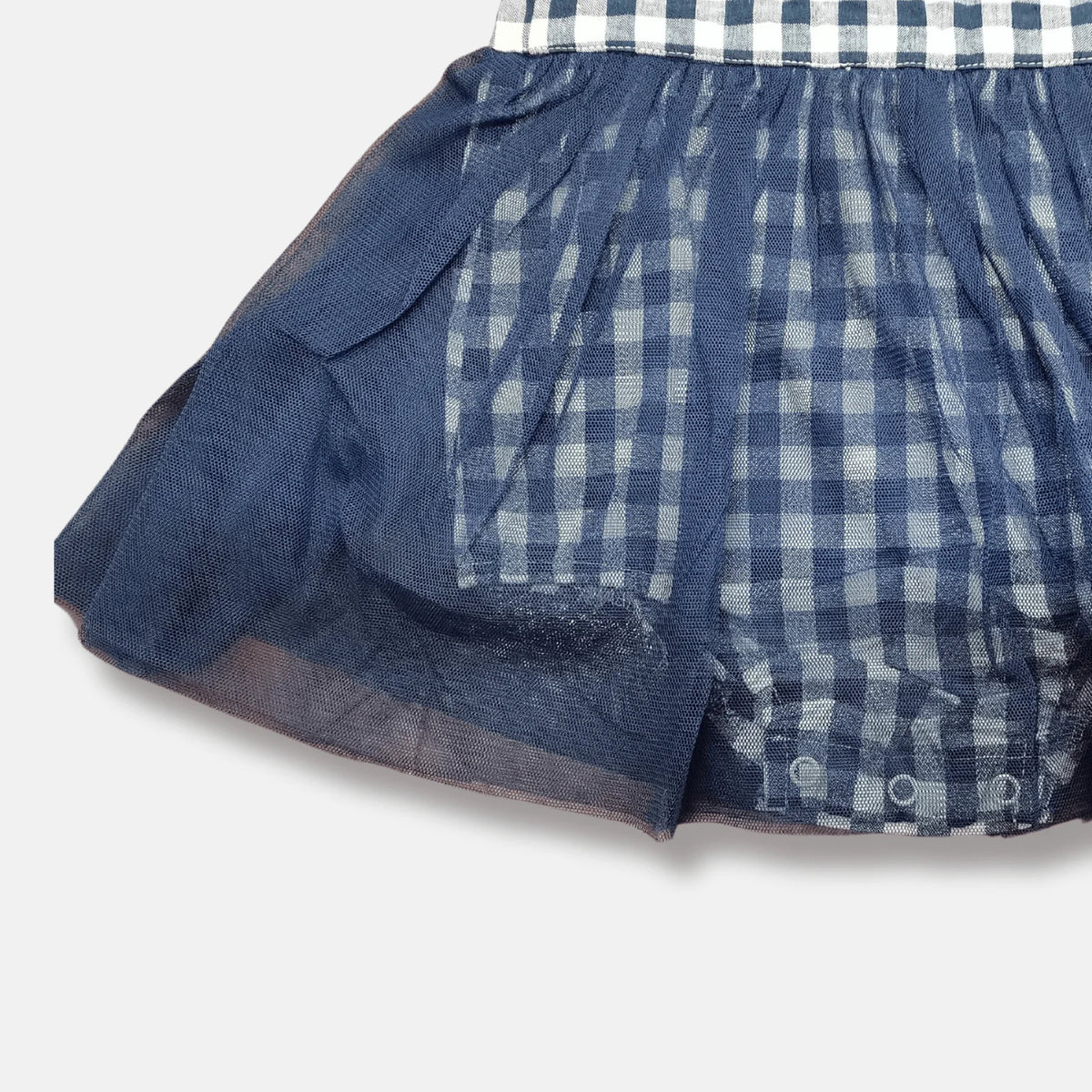 Baby Girls Lottie Dress | Navy Check