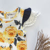 Baby Girls Knit Romper | Lemon Floral