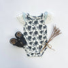 Baby Girls Knit Romper | Navy Floral
