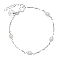 Tidal Whisper Silver Pearl Bracelet
