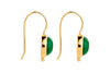 Garland Yellow Gold Green Onyx Earring