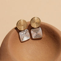 Labyrinthe Tow-Tone Earrings