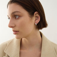 Carrousel Huggie Earrings | Sterling Silver
