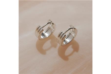 Carrousel Huggie Earrings | Sterling Silver