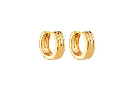 Carrousel Huggie Earrings | Yellow Gold