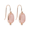 Fleur Rose Quartz Earrings | Rose Gold