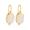 Fleur Rainbow Moonstone Earrings | Yellow Gold