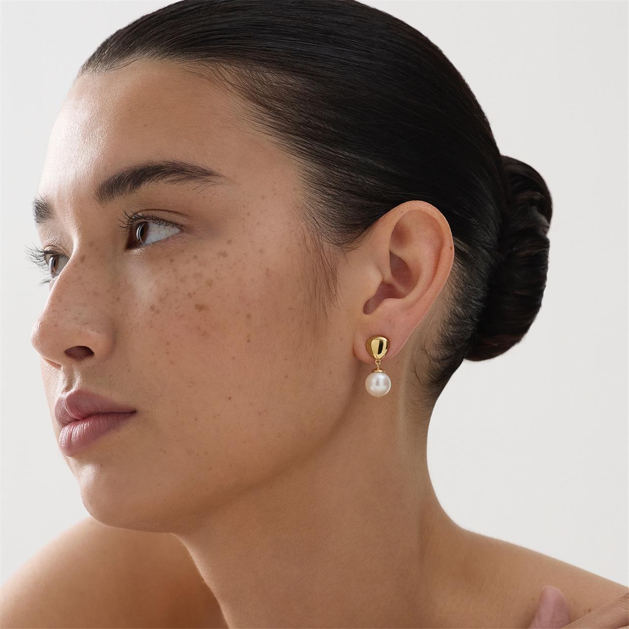 Islander Yellow Gold Pearl Earring