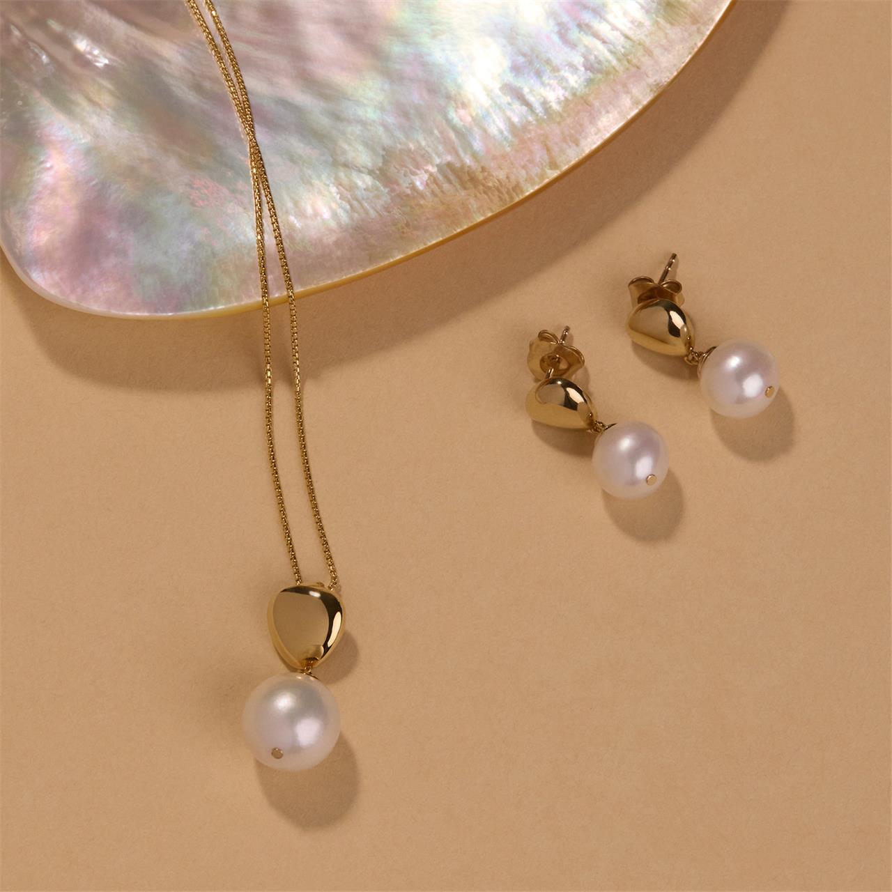 Islander Yellow Gold Pearl Earring
