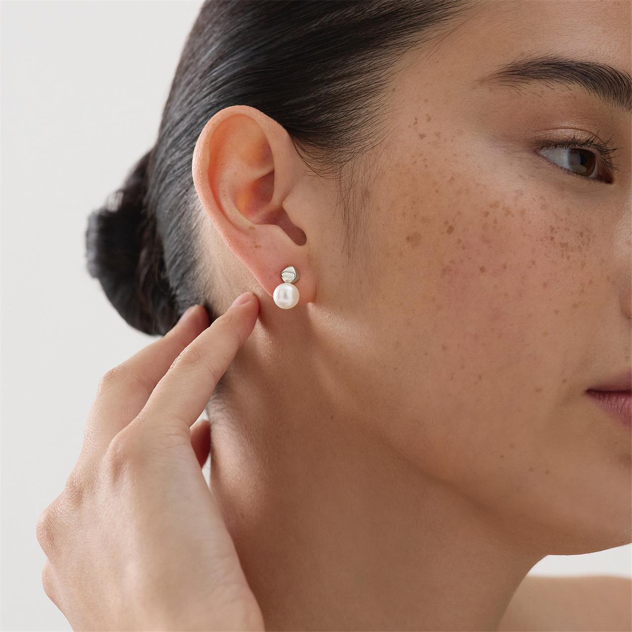 Mirage Silver Pearl Earring