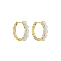 Mermaid Yellow Gold Pearl Earring