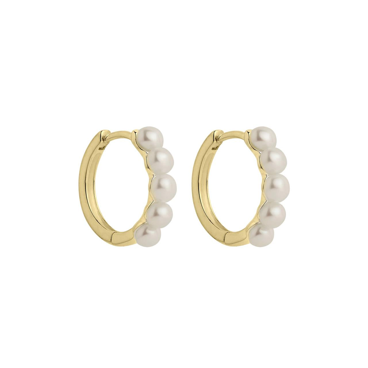 Mermaid Yellow Gold Pearl Earring