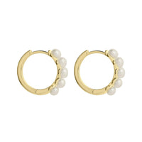 Mermaid Yellow Gold Pearl Earring