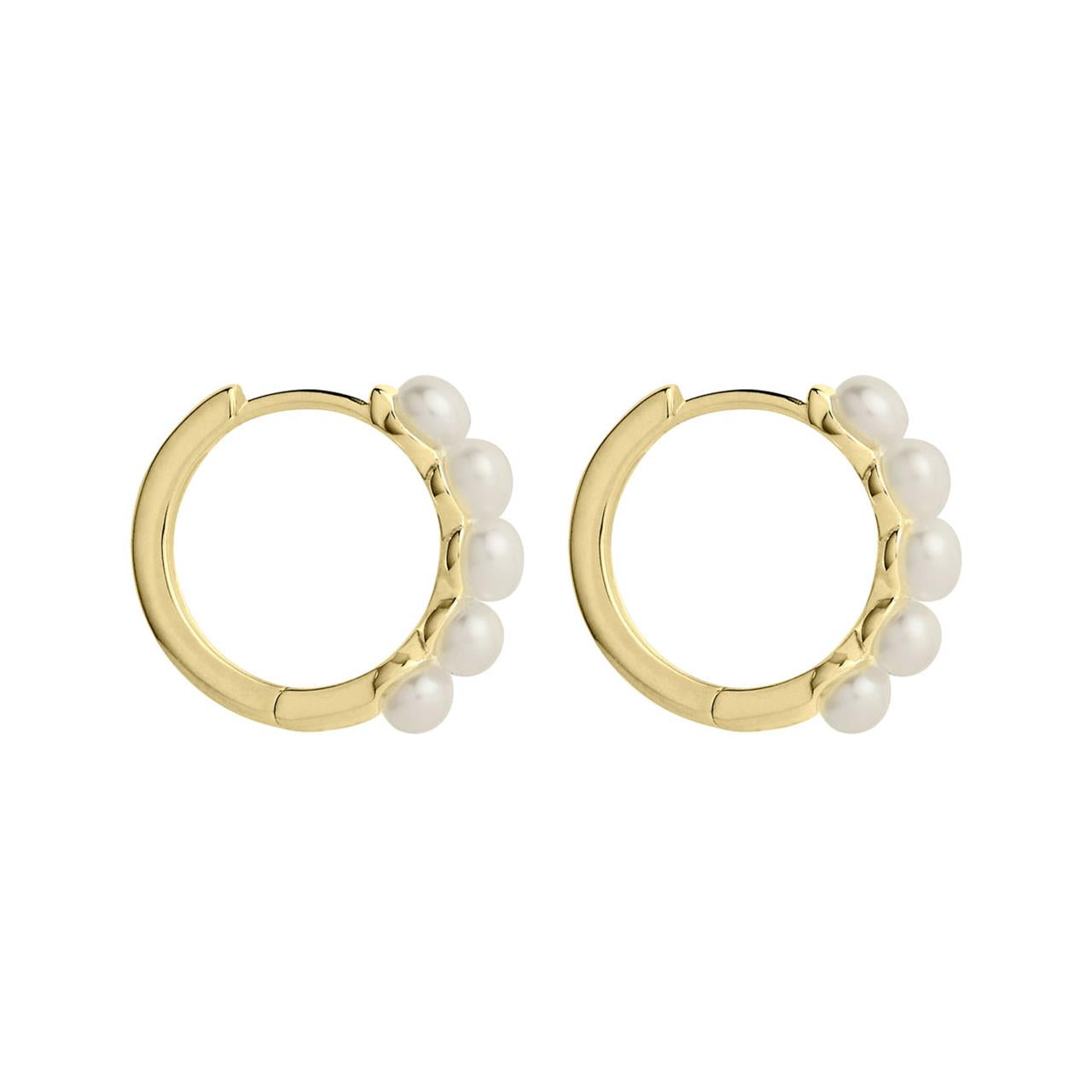 Mermaid Yellow Gold Pearl Earring