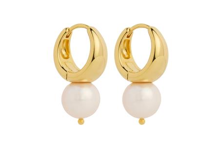 Solana Yellow Gold Pearl Earring