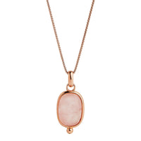 Fleur Rose Quartz Necklace | Rose Gold