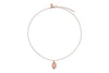 Fleur Rose Quartz Necklace | Rose Gold