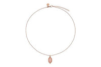 Fleur Rose Quartz Necklace | Rose Gold