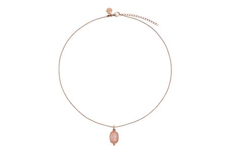 Fleur Rose Quartz Necklace | Rose Gold