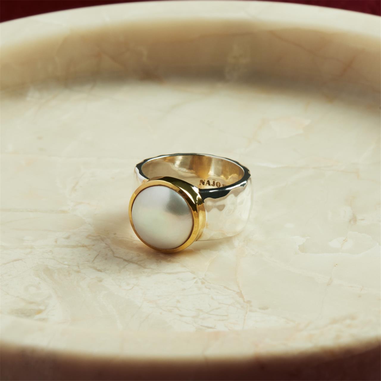 Chroma Silver/Gold Pearl Ring