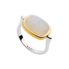 Fleur Rainbow Moonstone Ring | Yellow Gold