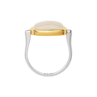 Fleur Rainbow Moonstone Ring | Yellow Gold