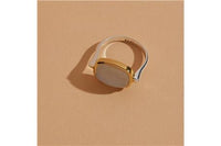 Fleur Rainbow Moonstone Ring | Yellow Gold